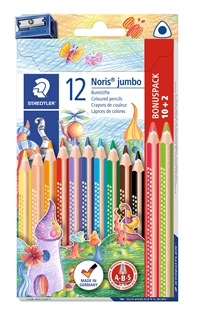 Farveblyanter Staedtler Noris Jumbo 10+2 stk.